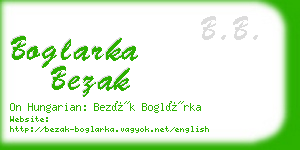 boglarka bezak business card